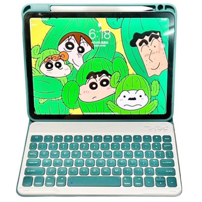 AnMengXinLing Keyboard Case for iPad Air 11 inch 2025(M3)/2024(M2)/ Air 5 2022/Air 4 2020 with Pencil Holder, Magnetically Detachable Bluetooth Keyboard, Teal