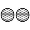 Advanblack XBS Black/Red/Chrome Contrast CNC Aluminium HEX 8'' Speaker Grills view 1