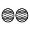Advanblack XBS Black/Red/Chrome Contrast CNC Aluminium HEX 8'' Speaker Grills view 3