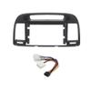 9'' Car Radio Stereo Fascia Frame Panel Trim w/Power Harness(16pin) for Toyota Camry 2000 01 02 03 04 05 06 (Black) view 1