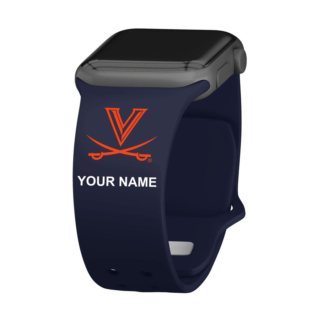 Affinity Bands Virginia Cavaliers Custom HD Watch Band Compatible with Apple Watch (38/40/41mm (42mm Series 11) Long Navy)