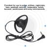 D Shape Walkie Talkie Earpiece, 5PCS 3.5mm Jack D-Shape Earpiece Headset D Shape Clip Ear PTT Headset Earpiece for Two Way Radios Walkie Talkie view 3