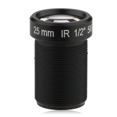 ASHATA 25mm CCTV Camera Lens 5MP 1/2'' Security Camera Lens with IR Night Vision Function for, for Firefly and Other IP Camera with M12x0.5 Mount