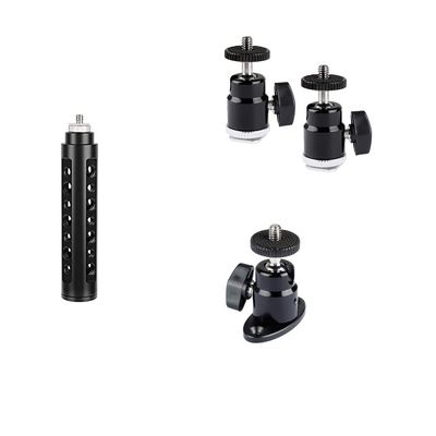 CAMVATE Camera Handle Grip + 1/4"-20 Mini Ball Head & Shoe Mount + 1/4"-20 Mini Ball Head with Ceiling Mount