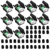ANMBEST 10PCS DB9 Female Breakout Connector,DB9 Solderless RS232 D-SUB Serial to 9-pin Port Terminal Adapter Connector Breakout Board with Case Long Bolts Tail Pipe view 1