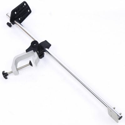 TBVECHI Universal Portable Transducer Bracket Aluminum Alloy Fish Finder Mount with Rotate 360 Degrees Max. Opening 2-3/4" Silver Black