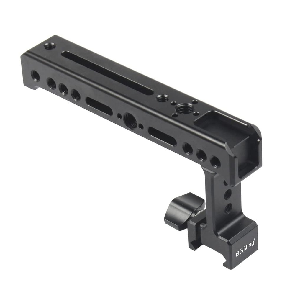 BGNing Stabilizer Side Handle Grip Handlebar Extend NATO Rail Clamp Mic Lights Stand Cold Shoe Mount Compatible with DJI Ronin S SC Gimbal Handgrip (Handle)