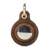 FAOONNMY Genuine Leather Case Compatible with Airtag Keyring, Lightweight Protective Cover with Keychain Hook for Airtag Tracker Holder, Anti-Lost Tracker Finder Case for Keys Bags Luggage Pet Collar view 1