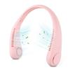 CHUNGHOP USB Hanging Neck Fan Portable Rechargable Bladeless Fan with 3 Speeds Strong Wind, 360 Cooling Hand-free Neck Fan for Office Home Travel (Pink) view 1