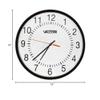 Valcom V-A11012B 12 in. Wired Black Round Analog Clock with 110V Surface Mount view 2