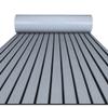 FOCEAN Boat Flooring EVA Foam Boat Decking Faux Teak Marine Flooring Marine Mat Sheet for Motorboat RV Yacht Kayak Surfboard, 94.5''x 35.4'', Grey with Black Lines view 1