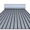 FOCEAN Boat Flooring EVA Foam Boat Decking Faux Teak Marine Flooring Marine Mat Sheet for Motorboat RV Yacht Kayak Surfboard, 94.5''x 15.7'', Grey with Black Lines view 1