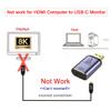 xiwai USB-C Type C Female Source to HDMI Sink HDTV Adapter 8K@60hz 4K@120hz for Tablet & Phone & Laptop view 2