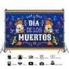 DORCEV 10x8ft Day of The Dead Themed Photography Backdrop Fiesta Decoration Mexican Fiesta Dia De Los Muertos Photography Background Skull Dress-Up Floral Vinyl Photo Booth Studio Props Supplies view 2