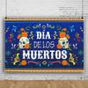 DORCEV 10x8ft Day of The Dead Themed Photography Backdrop Fiesta Decoration Mexican Fiesta Dia De Los Muertos Photography Background Skull Dress-Up Floral Vinyl Photo Booth Studio Props Supplies view 3