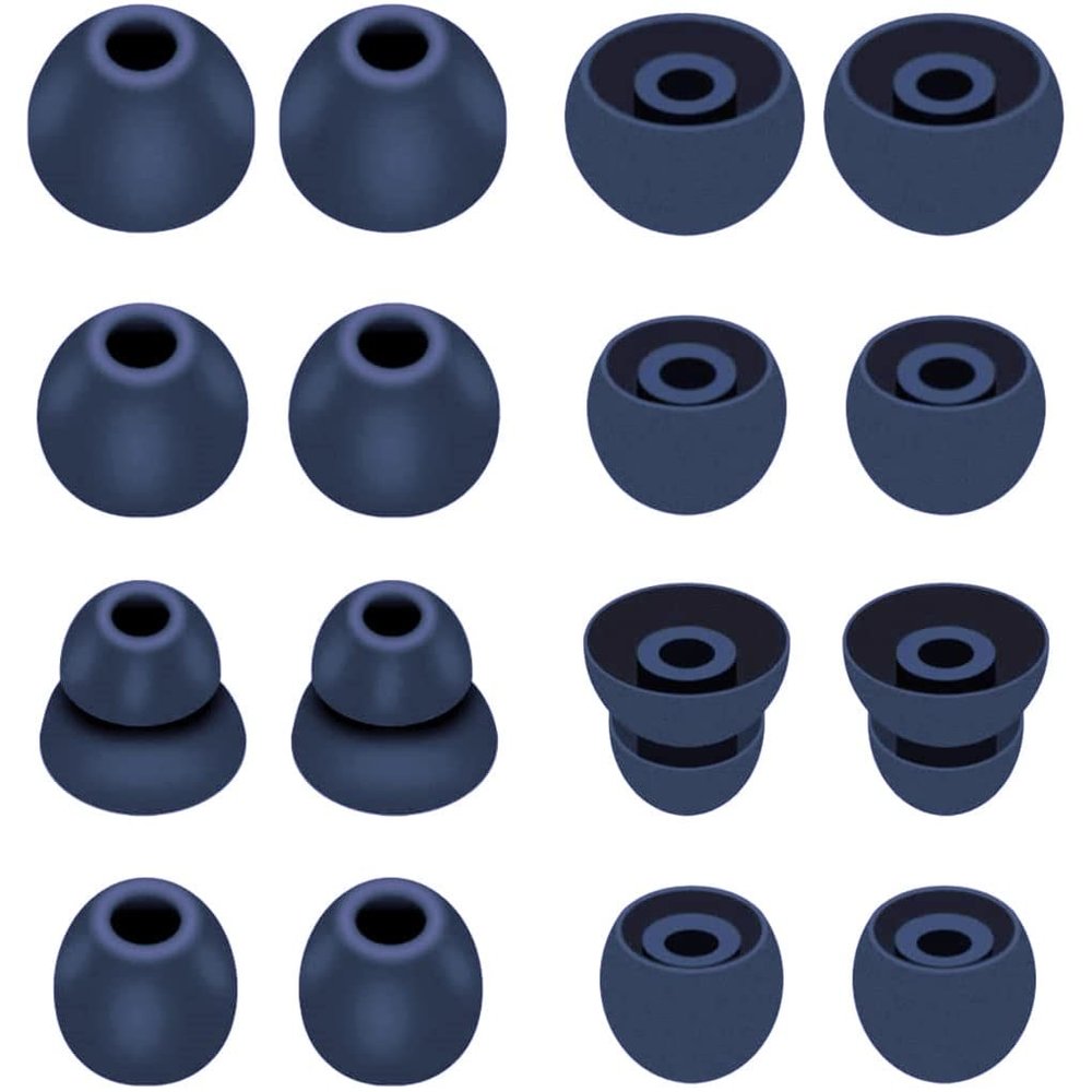 16pcs Navy Ear Tips Ear Buds Ear Gels Replacement for Beat s by dr dre Powerbeats Pro, JNSA Eartips Earbuds Eargels Compatible with Powerbeats Pro/Beat s X, SML and Double Flange, Navy
