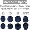16pcs Navy Ear Tips Ear Buds Ear Gels Replacement for Beat s by dr dre Powerbeats Pro, JNSA Eartips Earbuds Eargels Compatible with Powerbeats Pro/Beat s X, SML and Double Flange, Navy view 3