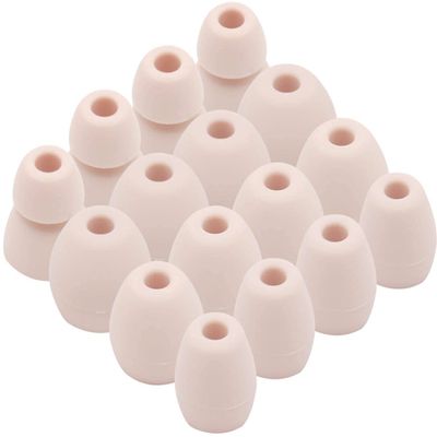 16pcs Ivory Ear Tips Ear Buds Ear Gels Replacement for Beat s by dr dre Powerbeats Pro, JNSA Eartips Earbuds Eargels Compatible with Powerbeats Pro/Beat s X, SML and Double Flange, Ivory
