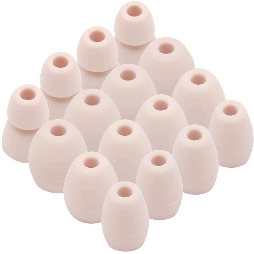 16pcs Ivory Ear Tips Ear Buds Ear Gels Replacement for Beat s by dr dre Powerbeats Pro, JNSA Eartips Earbuds Eargels Compatible with Powerbeats Pro/Beat s X, SML and Double Flange, Ivory