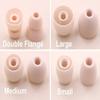 16pcs Ivory Ear Tips Ear Buds Ear Gels Replacement for Beat s by dr dre Powerbeats Pro, JNSA Eartips Earbuds Eargels Compatible with Powerbeats Pro/Beat s X, SML and Double Flange, Ivory view 2