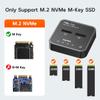 MAIWO NVMe Cloner M.2 Duplicator for PCIe NVMe M Key SSD, USB C to SSD Adapter, Dual Bay Hard Drive Docking Station Reader with UASP, 10Gbps USB C&A Cables, 5V 3A Power view 2
