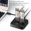 MAIWO NVMe Cloner M.2 Duplicator for PCIe NVMe M Key SSD, USB C to SSD Adapter, Dual Bay Hard Drive Docking Station Reader with UASP, 10Gbps USB C&A Cables, 5V 3A Power view 4