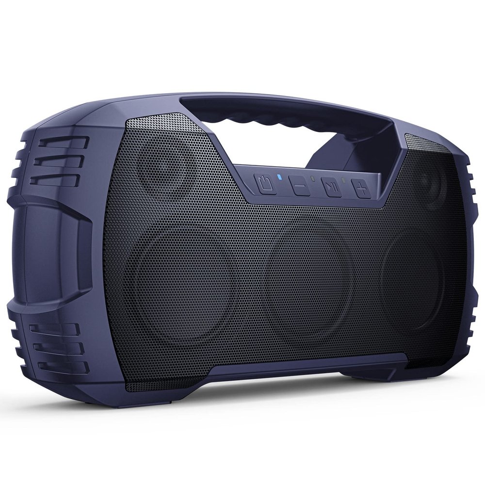 Houl Zallee IPX7 Waterproof Bluetooth Speaker, 40W Portable Wireless Speakers, 32H Playtime, Stereo Loud Sound, Deep Bass, Bluetooth 5.0, Built-in Mic, for Party/Camping/Pool/Gifts, Beach-Navy Blue