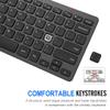 Arteck 2.4G Wireless Keyboard Ultra Slim and Compact Keyboard with Media Hotkeys for Computer Desktop PC Laptop Surface Smart TV and Windows 11/10/8/7, Black view 3