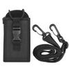 Nylon Walkie Talkie Pouch Bag Strap Holder for Two Way Radio CP110 CP185 CP200 CP200D HT1250 HT1000 HT750 XPR3300 XPR3500 XPR6350 XPR6550 XPR7550 XTS1500 XTS2500 XTS3500, Black view 1