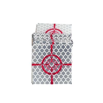 100pcs 40X40MM Reflector Sheet Red Circle Reflective Tape Target Compatible with Trimble South Surveying Total Station