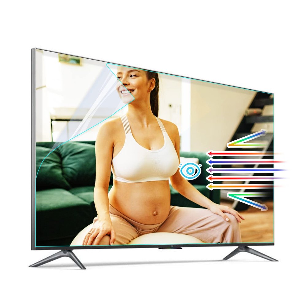 KIOP 65 Inch LCD TV Out Blue Light TV Screen Protector Shield UV and Anti Glare Anti Scratch Multi-Function Matte Monitor Film,65" W56.25*L31.65