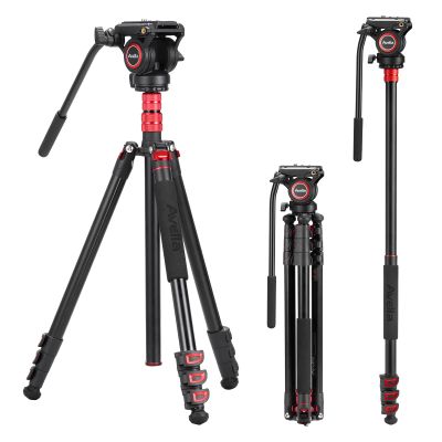 Avella A154P Video Tripod, Video Camera Tripod Monopod Aluminium Alloy 78.3 inch for Canon Nikon Sony Olympus Panasonic DSLR Camera