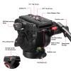 Avella A154P Video Tripod, Video Camera Tripod Monopod Aluminium Alloy 78.3 inch for Canon Nikon Sony Olympus Panasonic DSLR Camera view 2