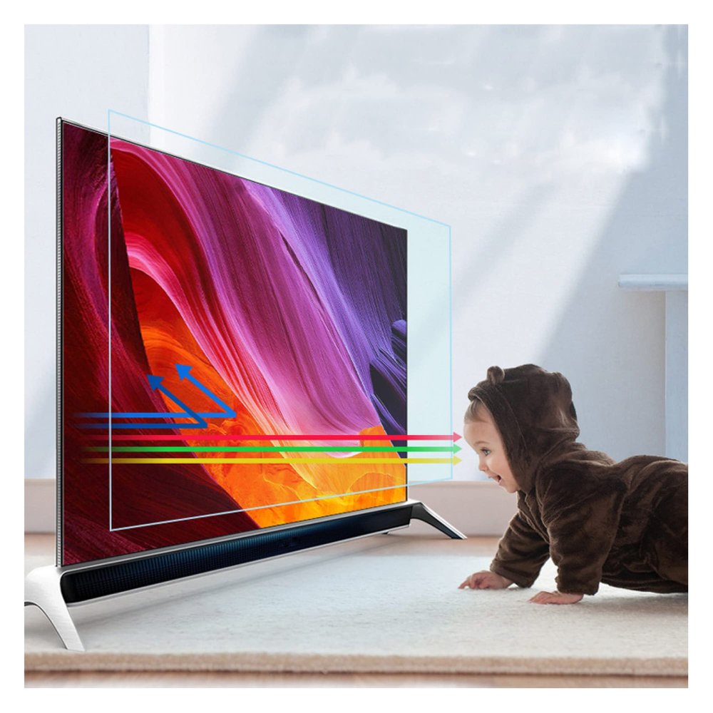 Anti-Glare/Anti Blue Light/Anti Scratch Film 32-75 Inch TV Screen Protector Relieve Eye Fatigue, for LCD, LED, 4K OLED & QLED HDTV Displays/A / 42 Inches 917x516 mm