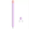 Dual Color Pen Sleeve for Apple Pencil 2nd Gen 2018 Peincil Pro 2024 Case Cover Bag Non-Slip Protection Soft Silicone Sleeve for iPad Pro Pen (for Apple Pencil 2nd, Purple) view 1