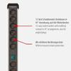 Brennenstuhl Premium-Alu-Line Power Strip 12-Way/Plug Strip Made Aluminium (Multiple Socket with 2 Switches and 3 m Cable, Made in Germany) view 3
