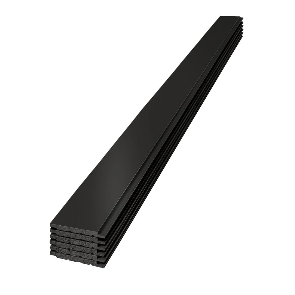 Edge 1 in. x 6 in. x 6 ft. Timeless Smooth Nickel Gap Shiplap (Midnight Black) (6-Pack)