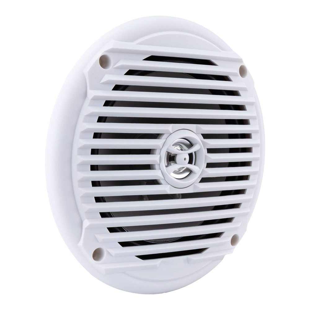 RecPro RV Speakers | 6.5" Marine Speaker | Coaxial Style | Color Options | Pair of Speakers (White)