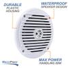 RecPro RV Speakers | 6.5" Marine Speaker | Coaxial Style | Color Options | Pair of Speakers (White) view 3