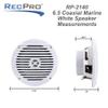 RecPro RV Speakers | 6.5" Marine Speaker | Coaxial Style | Color Options | Pair of Speakers (White) view 4