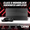DS18 G1800.1D Car Audio Amplifier 1-Channel Class D Monoblock 1800 Watts - Remote BASS Knob Included - Easy Installation - Compact and Powerful Design view 2