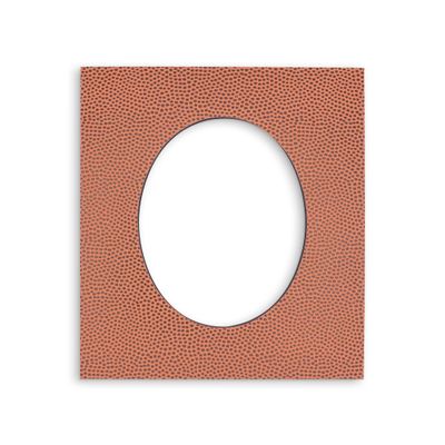 3x5 Mat For 6x7.5 Frame - Precut Football Texture Oval Shaped Photo Mat Board Opening - Acid Free Matte and Bevel Cut for Family Photos, Pack of 1 Matboard Show Kit With Acid Free Backing & Clear Bag