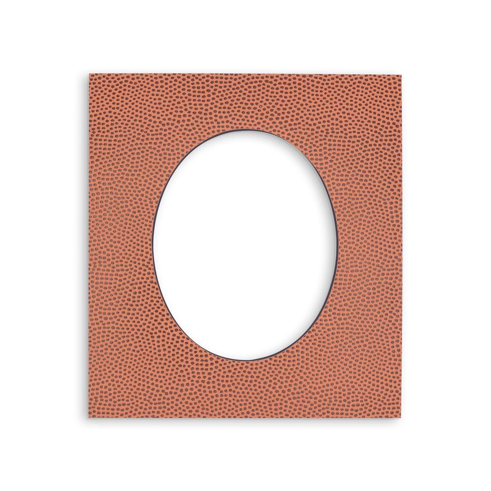3x5 Mat For 6x7.5 Frame - Precut Football Texture Oval Shaped Photo Mat Board Opening - Acid Free Matte and Bevel Cut for Family Photos, Pack of 1 Matboard Show Kit With Acid Free Backing & Clear Bag