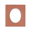 3x5 Mat For 6x7.5 Frame - Precut Football Texture Oval Shaped Photo Mat Board Opening - Acid Free Matte and Bevel Cut for Family Photos, Pack of 1 Matboard Show Kit With Acid Free Backing & Clear Bag view 1