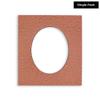 3x5 Mat For 6x7.5 Frame - Precut Football Texture Oval Shaped Photo Mat Board Opening - Acid Free Matte and Bevel Cut for Family Photos, Pack of 1 Matboard Show Kit With Acid Free Backing & Clear Bag view 2