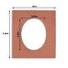 3x5 Mat For 6x7.5 Frame - Precut Football Texture Oval Shaped Photo Mat Board Opening - Acid Free Matte and Bevel Cut for Family Photos, Pack of 1 Matboard Show Kit With Acid Free Backing & Clear Bag view 3