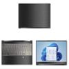 Decalrus - Protective Decal for The Lenovo Yoga 9i 15 2-in-1 (15.6" Screen) Laptop Dark Grey Texture Brushed Aluminum Vinyl Cover wrap BAlenovoYoga9i_15Dark Grey view 1