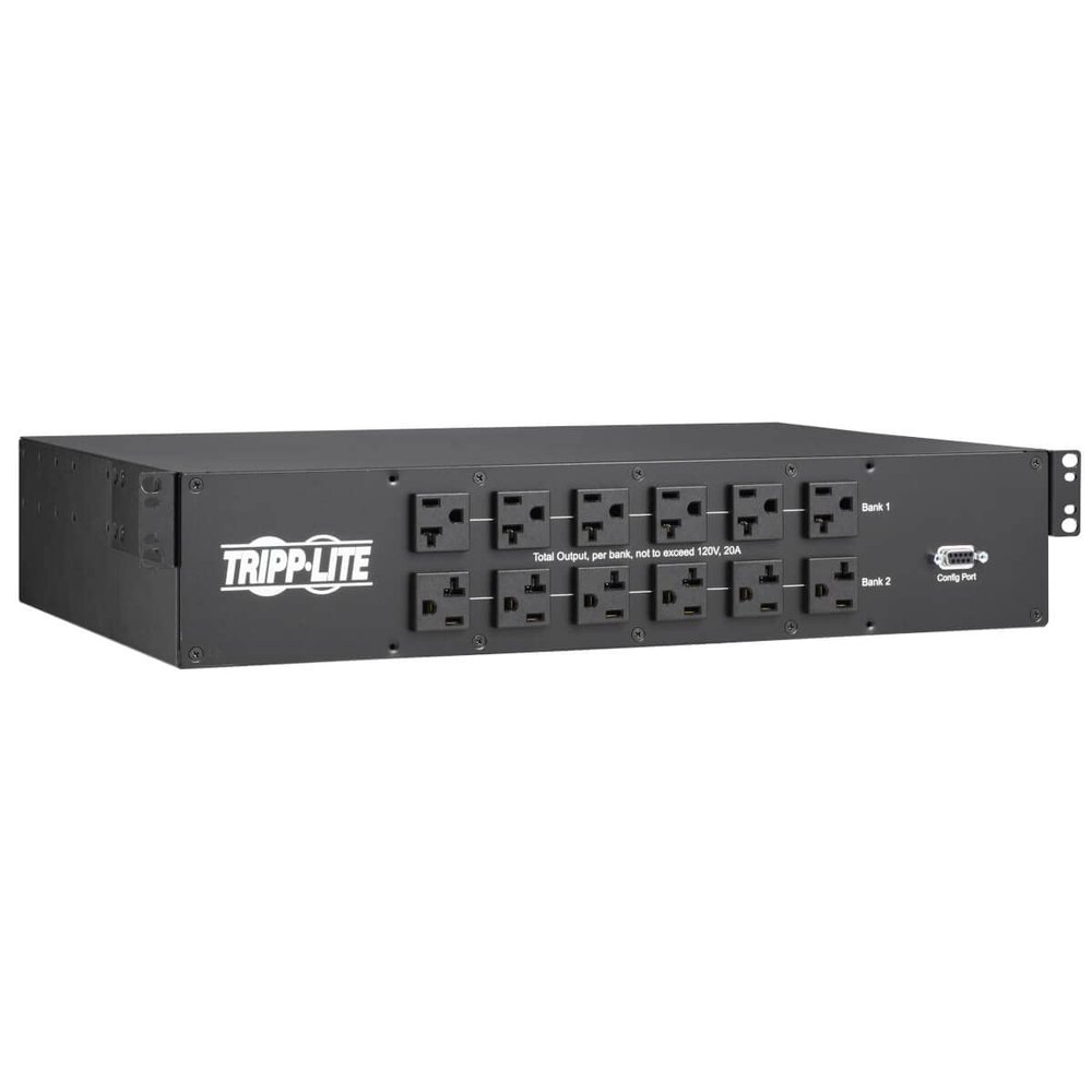 Tripp Lite 2.9kW PDU Single-Phase Monitored with ATS Auto-Transfer Switch, 20A, 120V, 24 NEMA 5-15/20 & 1 L5-30R Outlet, Dual L5-30P Input Plugs, 2U Rack Mount, TAA, 2-Year Warranty (PDUMNH30AT2)
