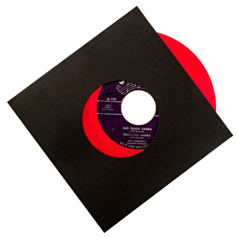 Vinyl Record Sleeves 45rpm - 7 inch Acid Free Protection Black Paper Covers for Single Records 50 Pack