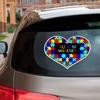 Autism Awareness Support Love Heart Vinyl Decal Sticker for Car Boat Laptop Reflective Glossy Choose Size (6'' x 4.3" (15.2cm x 10.8cm), Reflective) view 1